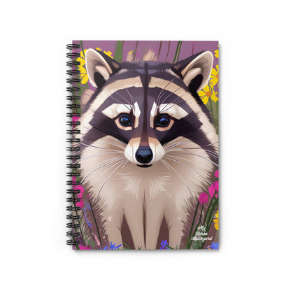 Raccoon with Wildflowers, Spiral Notebook Journal - Write in Style