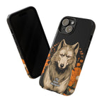Wolf with Flowers, Animal Cell Phone Case - Apple, Samsung, Google Pixel