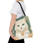 Blanca Purrington, Cat Tote Bag with Cotton Handles For Everyday Use, 3 Sizes