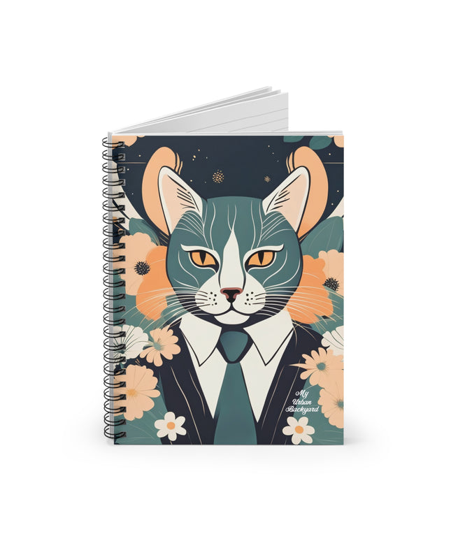 Simon Whiskerford, Cat Spiral Notebook Writing Journal - 118 Ruled Pages