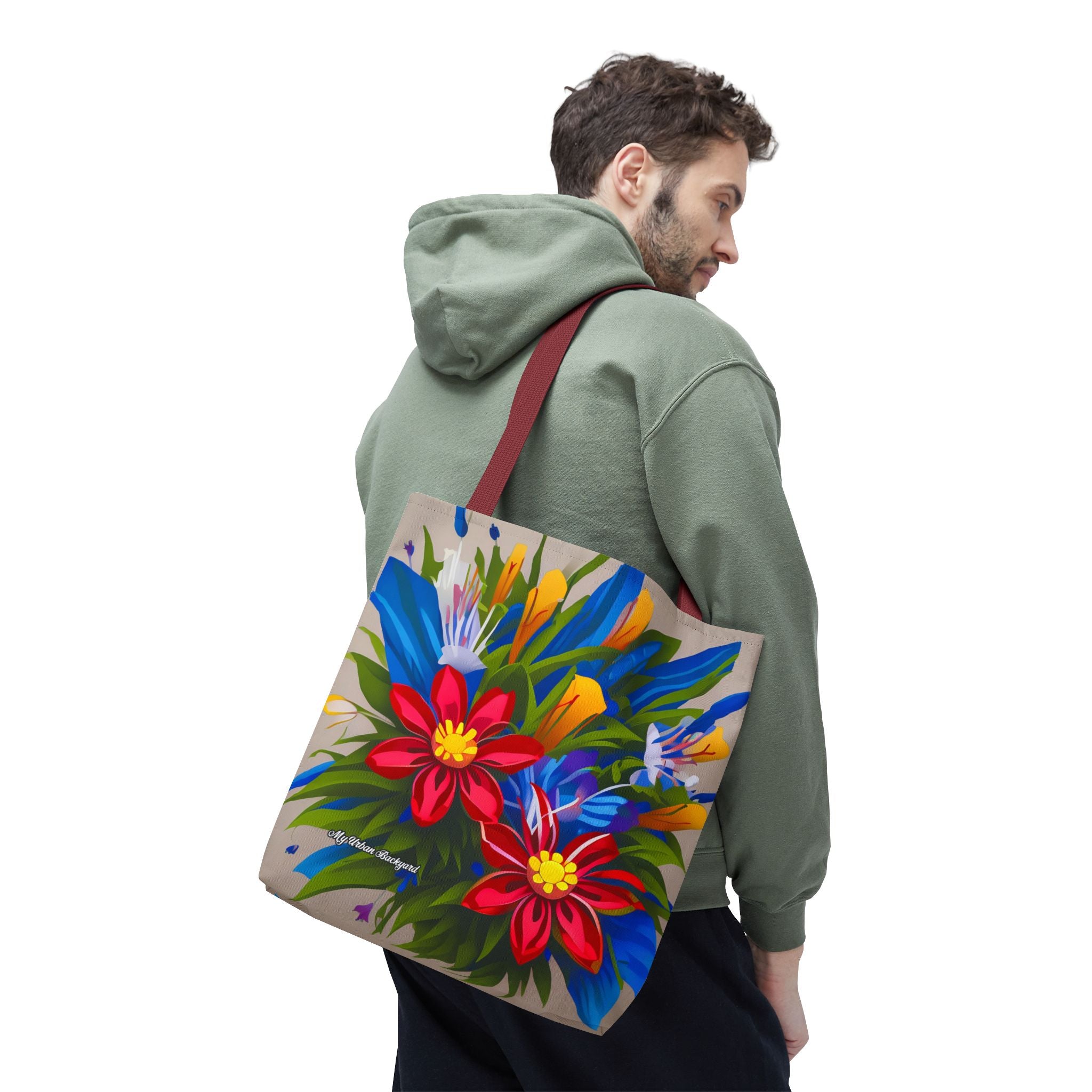 Vibrant Wildflowers Tote Bag with Cotton Handles For Everyday Use, 3 Sizes