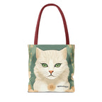 Blanca Purrington, Cat Tote Bag with Cotton Handles For Everyday Use, 3 Sizes