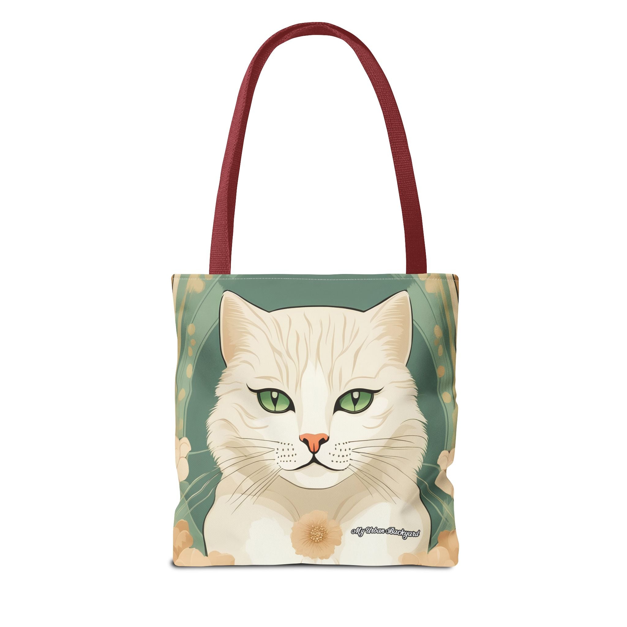 Blanca Purrington, Cat Tote Bag with Cotton Handles For Everyday Use, 3 Sizes