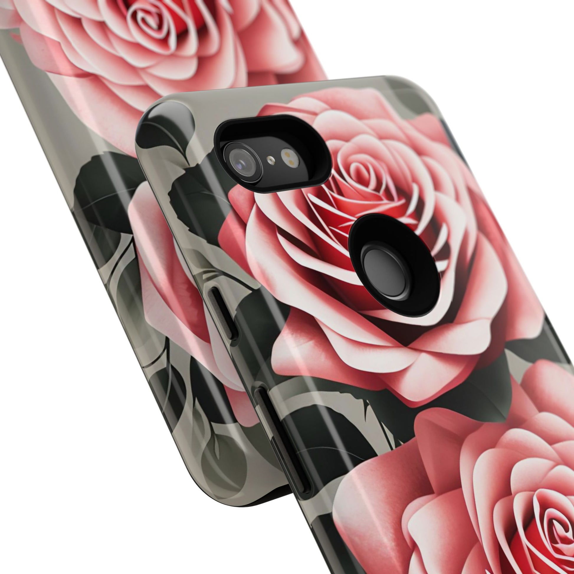 Pink Rose Flowers, Cell Phone Case - Apple, Samsung, Google Pixel