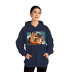 Winter Squirrel, Unisex Hoodie w Front Pocket