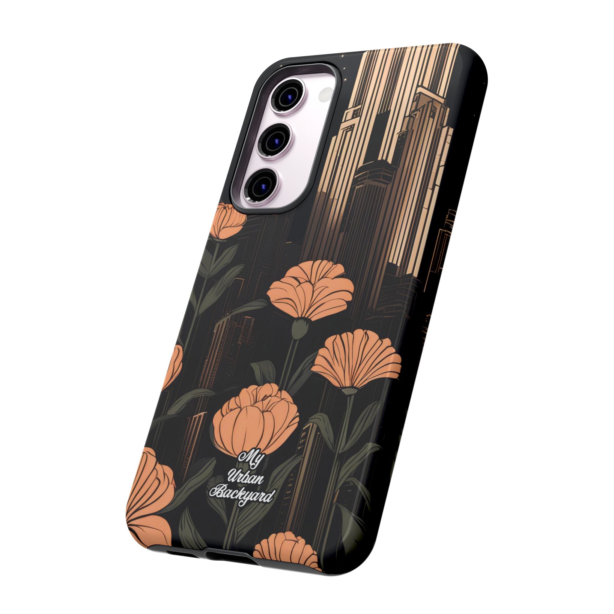 Urban Evening with Flowers, Cell Phone Case
