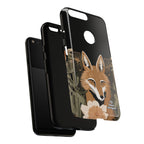 Art Deco Coyote with Flower, Cell Phone Case - Apple, Samsung, Google Pixel