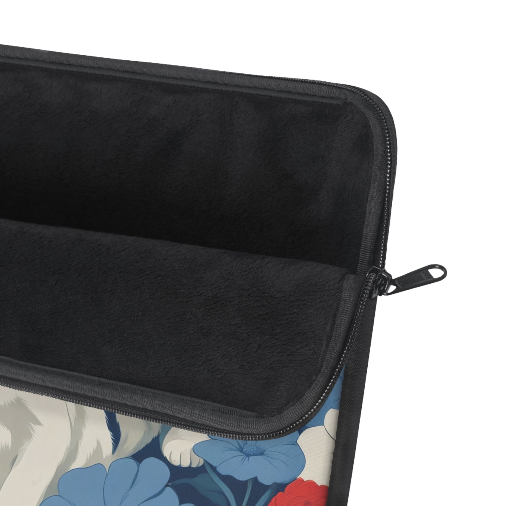 Cute Floral Cat Laptop Sleeve, Perfect for Cat Lovers, Great Gift for Birthdays, Holidays, School, Home Office Decor