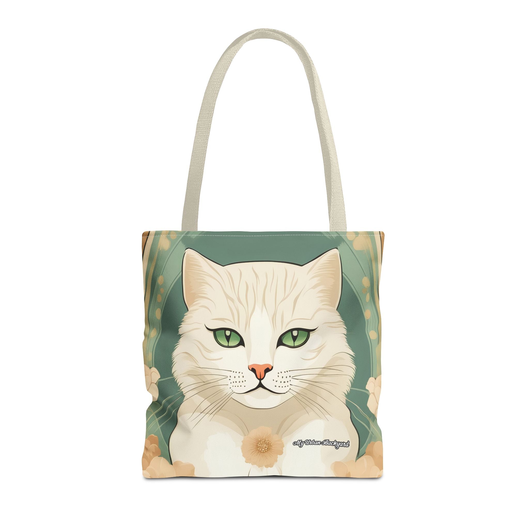 Blanca Purrington, Cat Tote Bag with Cotton Handles For Everyday Use, 3 Sizes