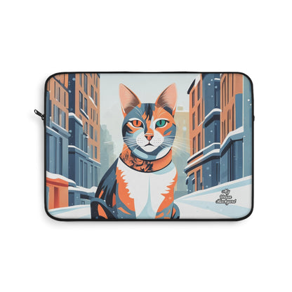 Claws Pawson, Cat Laptop Carrying Case, Top Loading Sleeve for School or Work