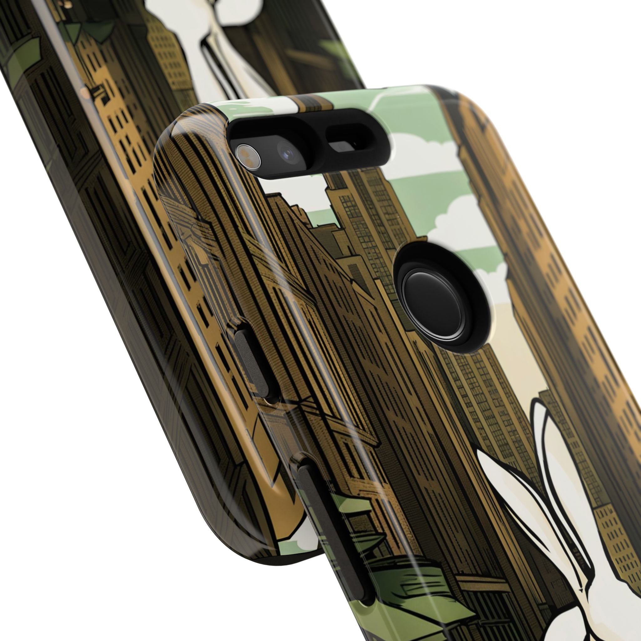 White Rabbit on a City Street, Cell Phone Case - Apple, Samsung, Google Pixel