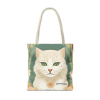 Blanca Purrington, Cat Tote Bag with Cotton Handles For Everyday Use, 3 Sizes