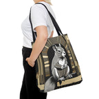 Art Deco Squirrel, Tote Bag with Cotton Handles For Everyday Use, 3 Sizes