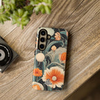 Orange and White Flowers, Cell Phone Case - Apple, Samsung, Google Pixel