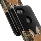 Art Deco Coyote with Flower, Cell Phone Case - Apple, Samsung, Google Pixel