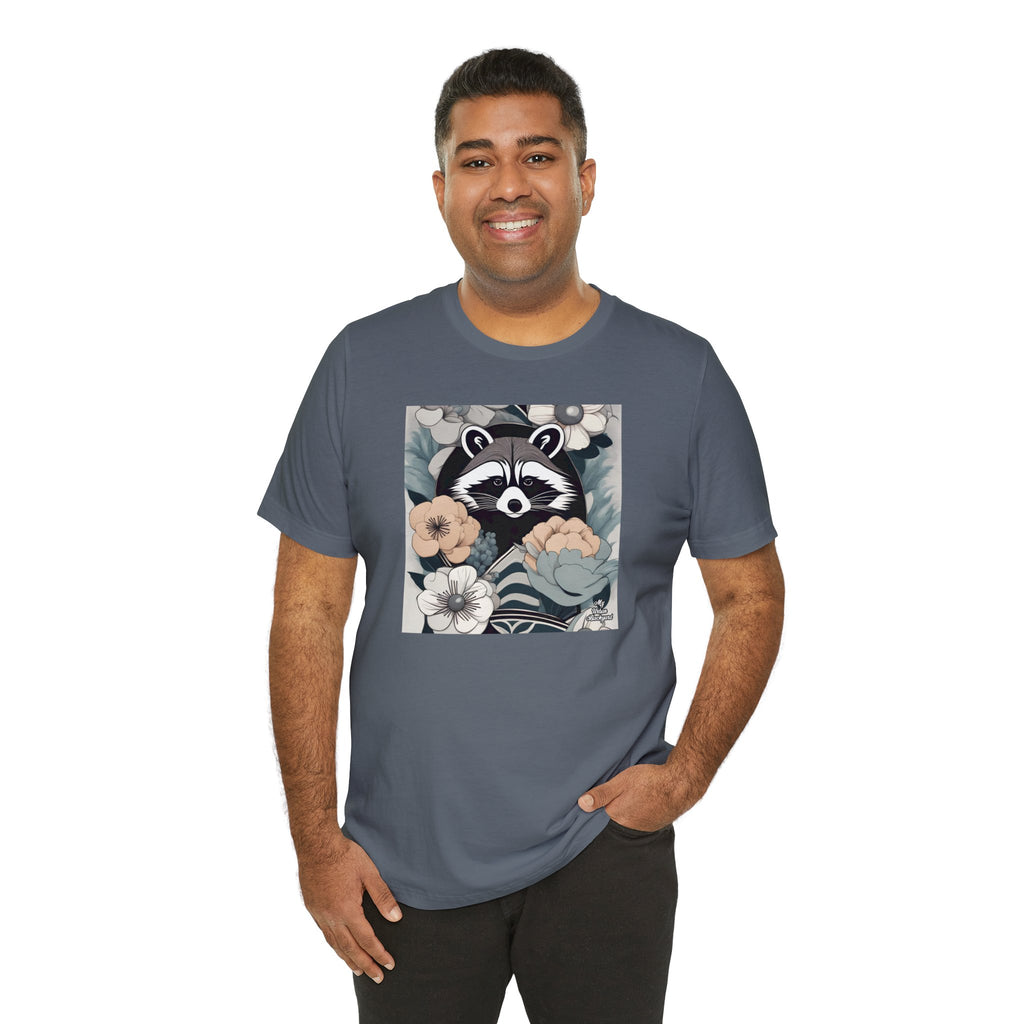 Rocco Pawsley, Raccoon T-Shirt, Soft 100% Cotton, Short Sleeve, Classic Fit - Unisex