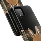Art Deco Coyote with Flower, Cell Phone Case - Apple, Samsung, Google Pixel