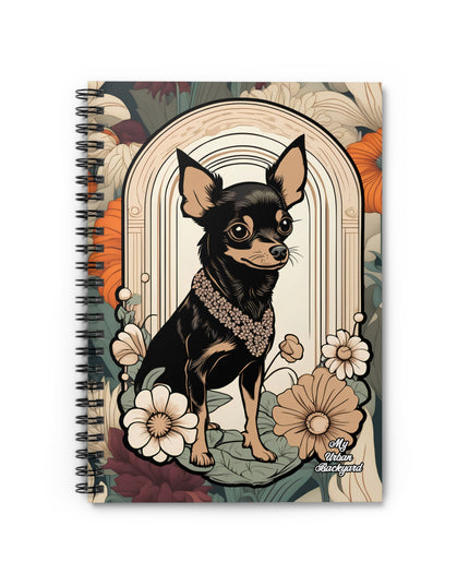 Tango, Dog Spiral Notebook Writing Journal - 118 Ruled Pages
