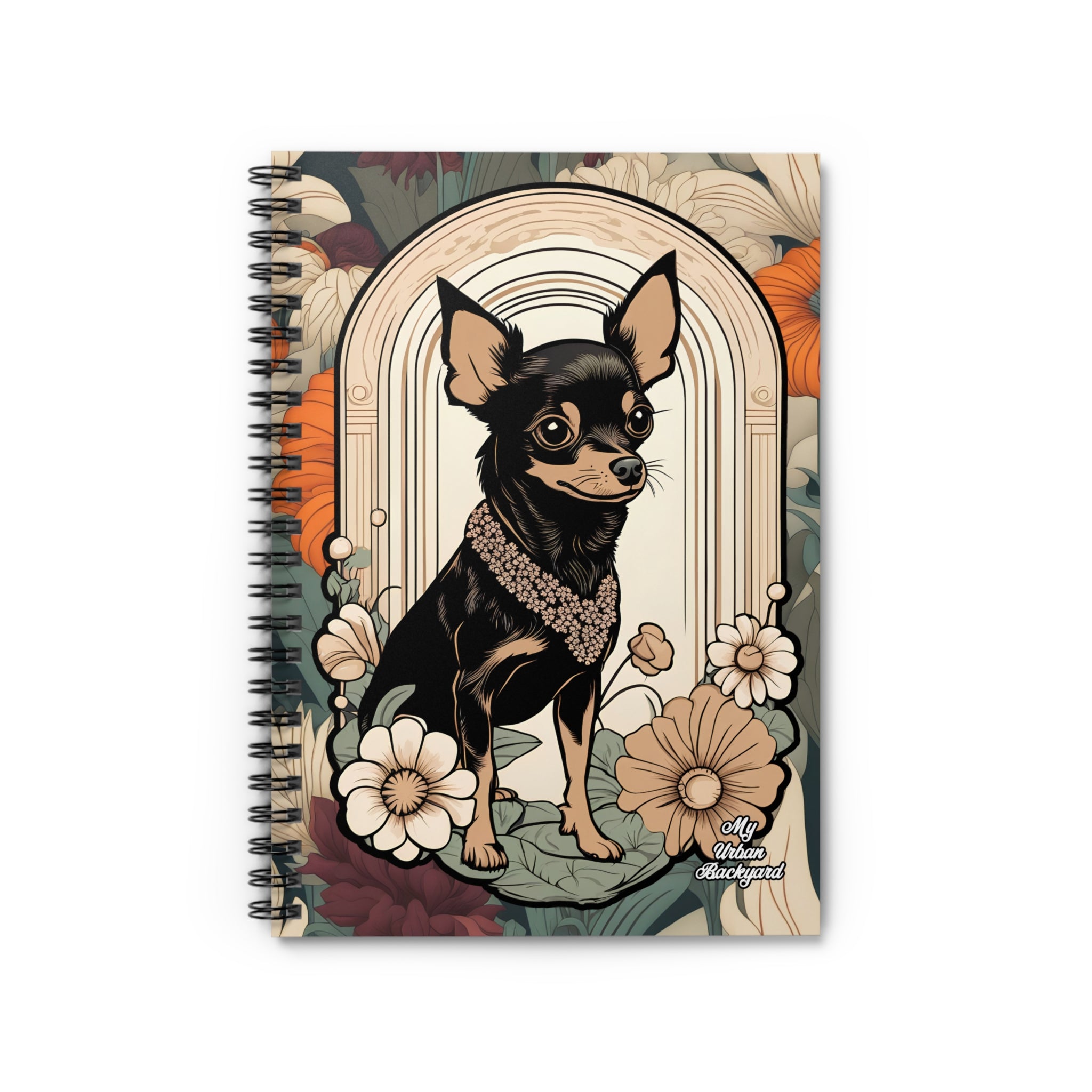 Tango, Dog Spiral Notebook Writing Journal - 118 Ruled Pages
