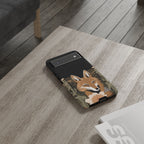 Art Deco Coyote with Flower, Cell Phone Case - Apple, Samsung, Google Pixel