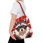 Ziggy Starspaws, Raccoon Tote Bag with Cotton Handles For Everyday Use, 3 Sizes