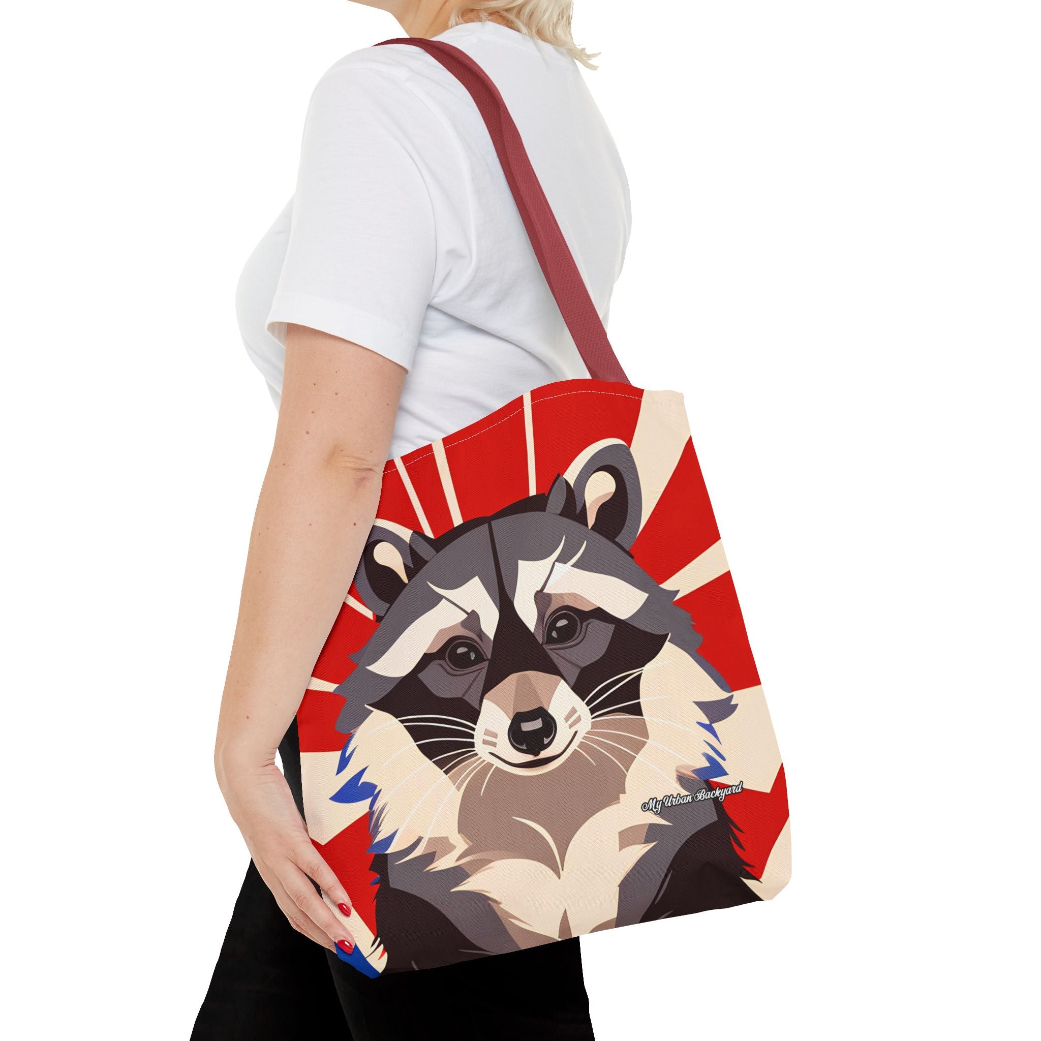 Ziggy Starspaws, Raccoon Tote Bag with Cotton Handles For Everyday Use, 3 Sizes