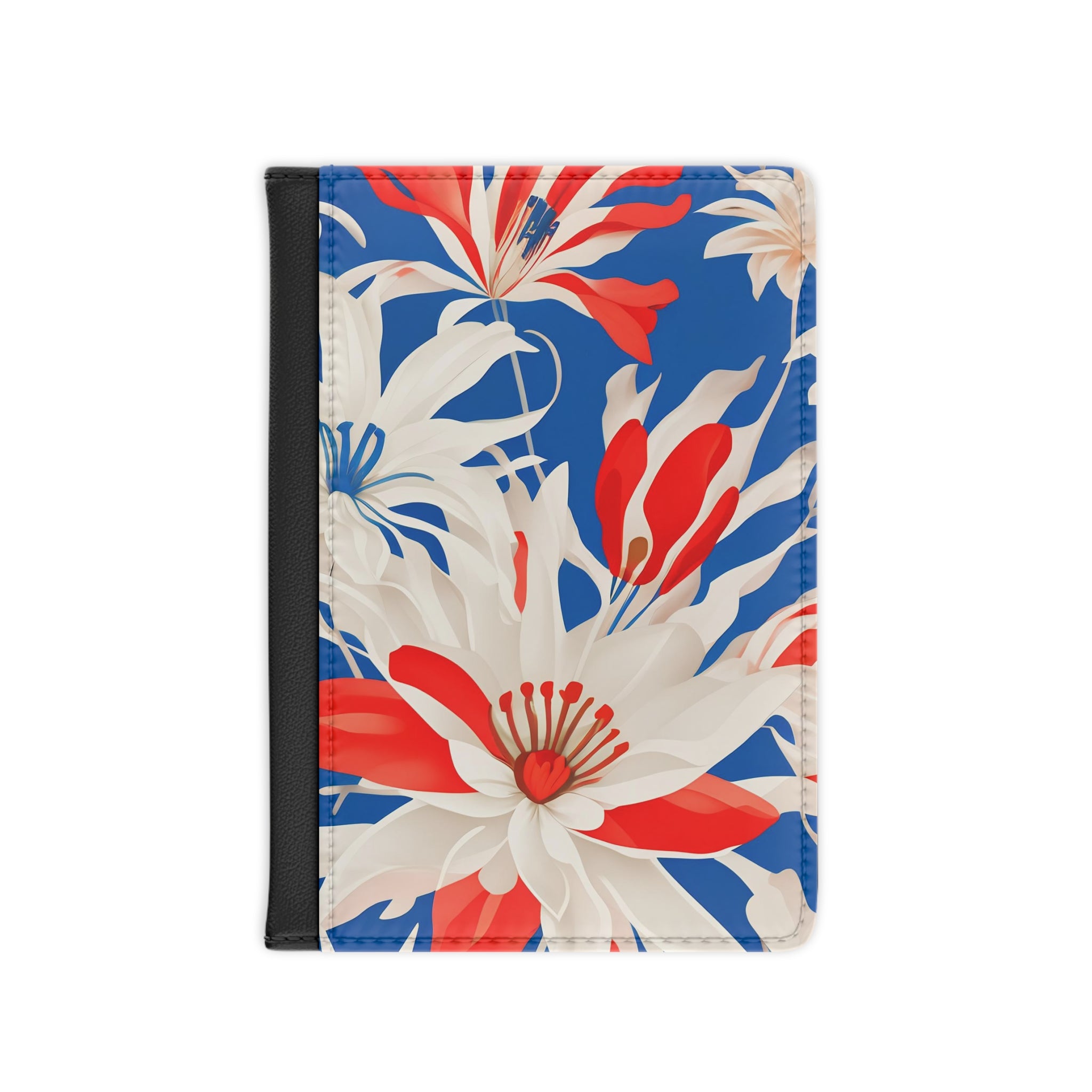Red White and Blue Flowers, Passport Cover