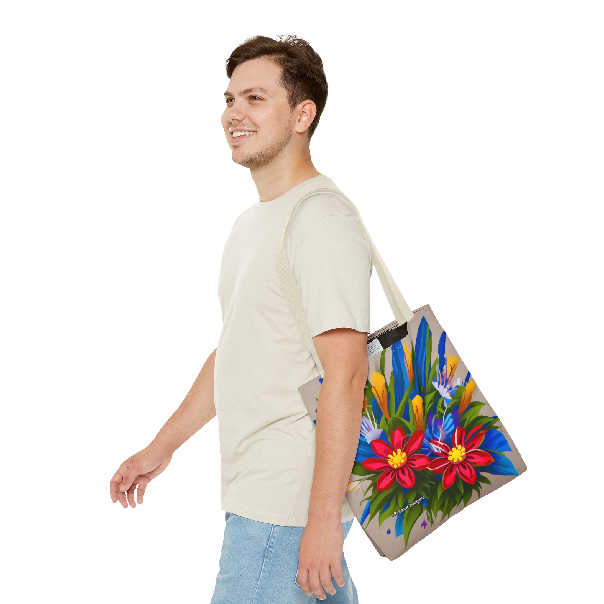 Vibrant Wildflowers Tote Bag with Cotton Handles For Everyday Use, 3 Sizes