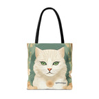 Blanca Purrington, Cat Tote Bag with Cotton Handles For Everyday Use, 3 Sizes