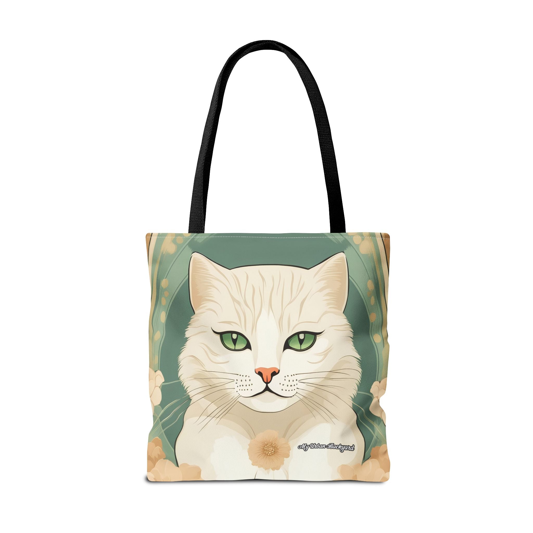 Blanca Purrington, Cat Tote Bag with Cotton Handles For Everyday Use, 3 Sizes