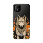 Wolf with Flowers, Animal Cell Phone Case - Apple, Samsung, Google Pixel
