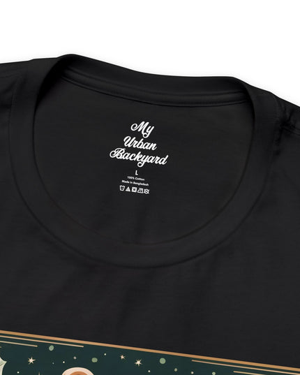 Art Deco Holiday Bear, Soft 100% Jersey Cotton T-Shirt, Unisex, Short Sleeve, Retail Fit