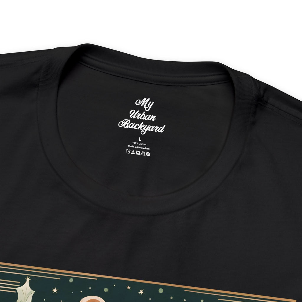 Art Deco Holiday Bear, Soft 100% Jersey Cotton T-Shirt, Unisex, Short Sleeve, Retail Fit