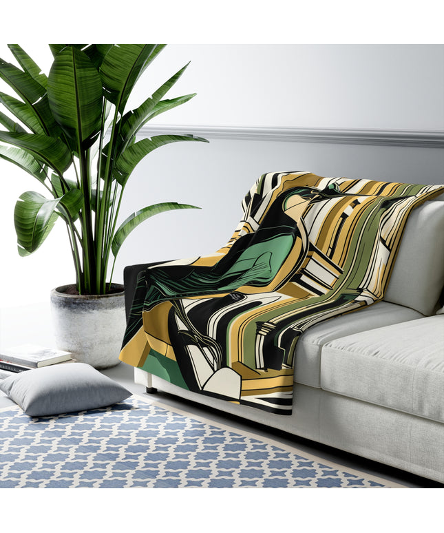 Bird in the City, Sherpa Fleece Blanket for Cozy Warmth, 50"x60"