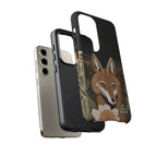 Art Deco Coyote with Flower, Cell Phone Case - Apple, Samsung, Google Pixel