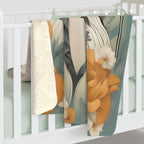 Orange-Eyed Wolf, Sherpa Fleece Blanket