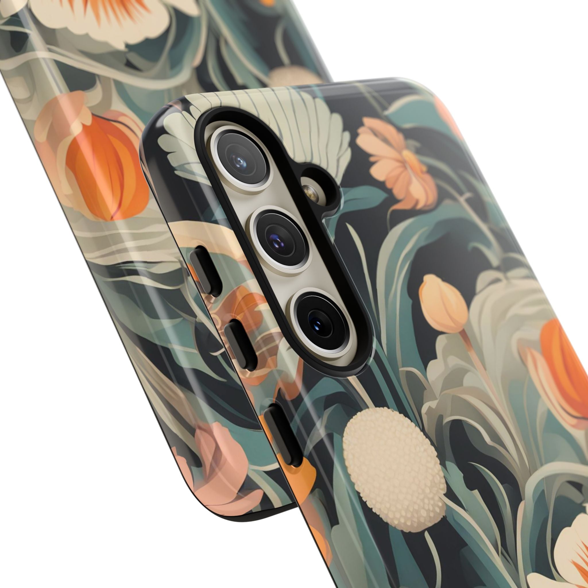 Orange and White Flowers, Cell Phone Case - Apple, Samsung, Google Pixel
