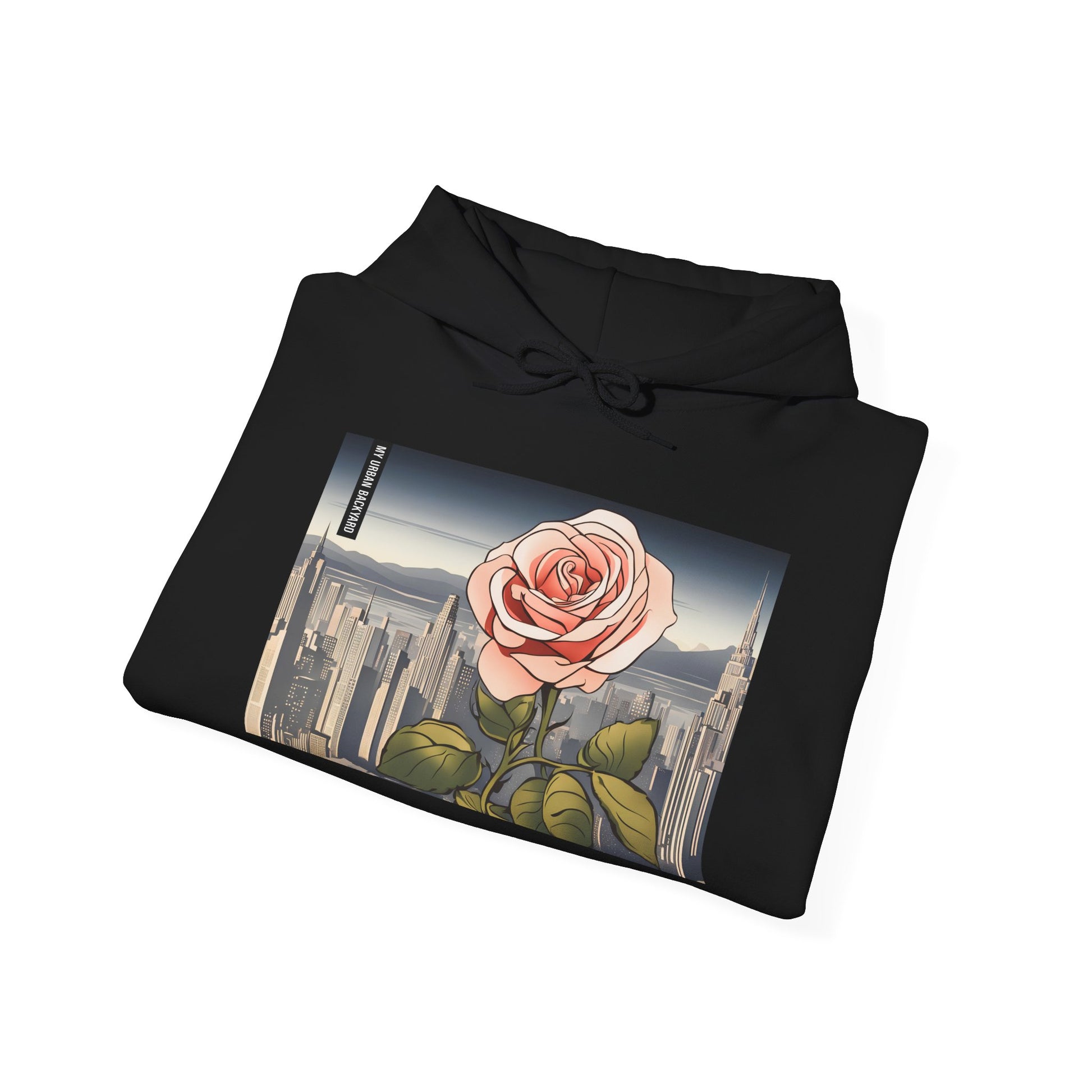 City Rose Unisex Hoodie - Cozy Gift for Plant Lovers, Floral Sweatshirt for Spring, Comfortable Everyday Wear, Birthday Present