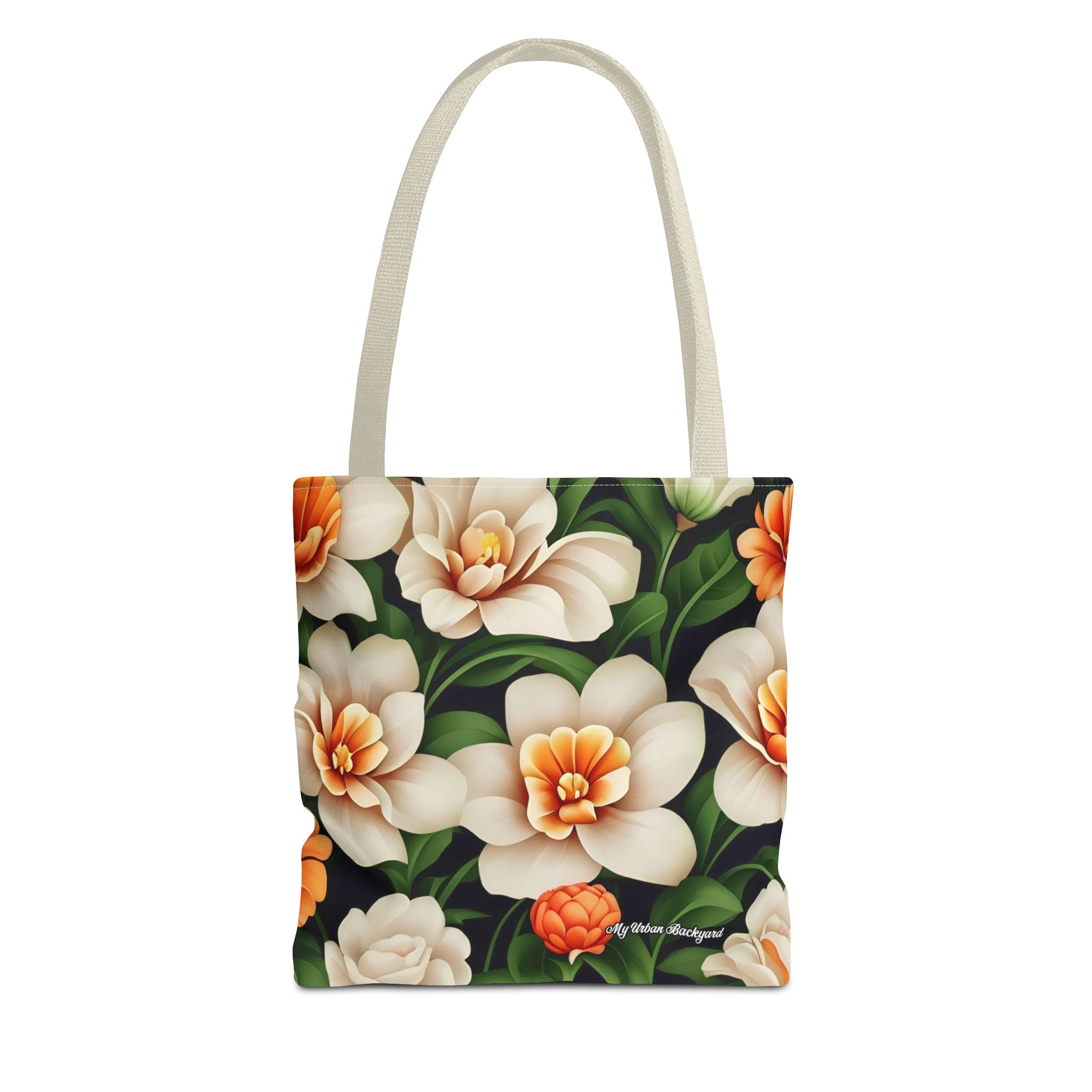 Pretty Flowers Tote Bag with Cotton Handles For Everyday Use, 3 Sizes