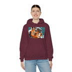 Winter Squirrel, Unisex Hoodie w Front Pocket
