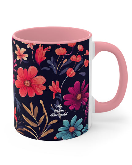 Night Blooming Wildflowers, Ceramic Mug - Perfect for Coffee, Tea, and More!