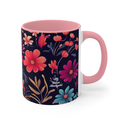 Night Blooming Wildflowers, Ceramic Mug - Perfect for Coffee, Tea, and More!