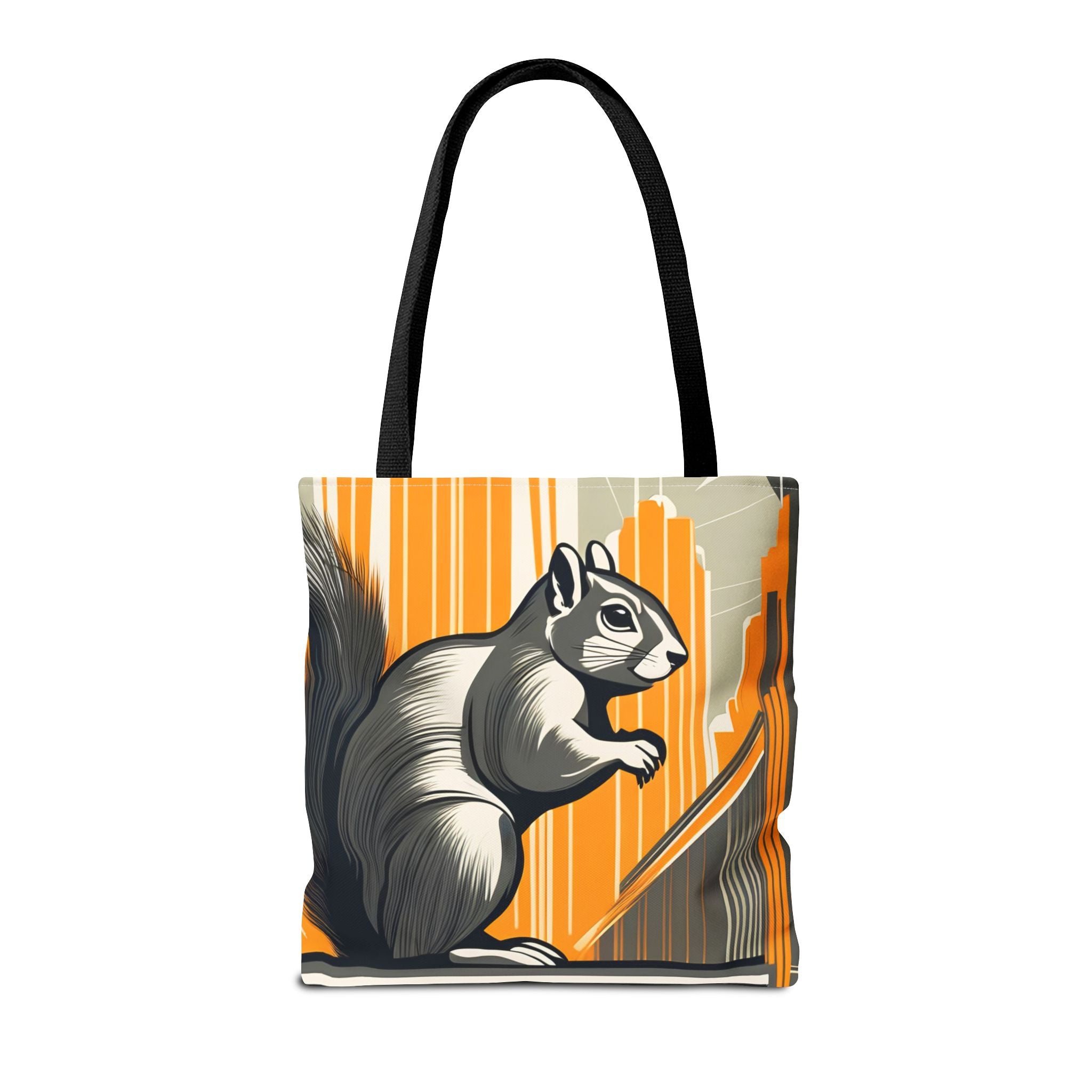 Art Deco Squirrel, Everyday Tote Bag w Cotton Handles
