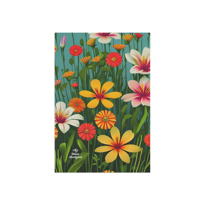 Wildflowers, Outdoor Garden Flag, Decor for Yard, Patio, House, 12" x 18", Double Sided Vertical. Flag only