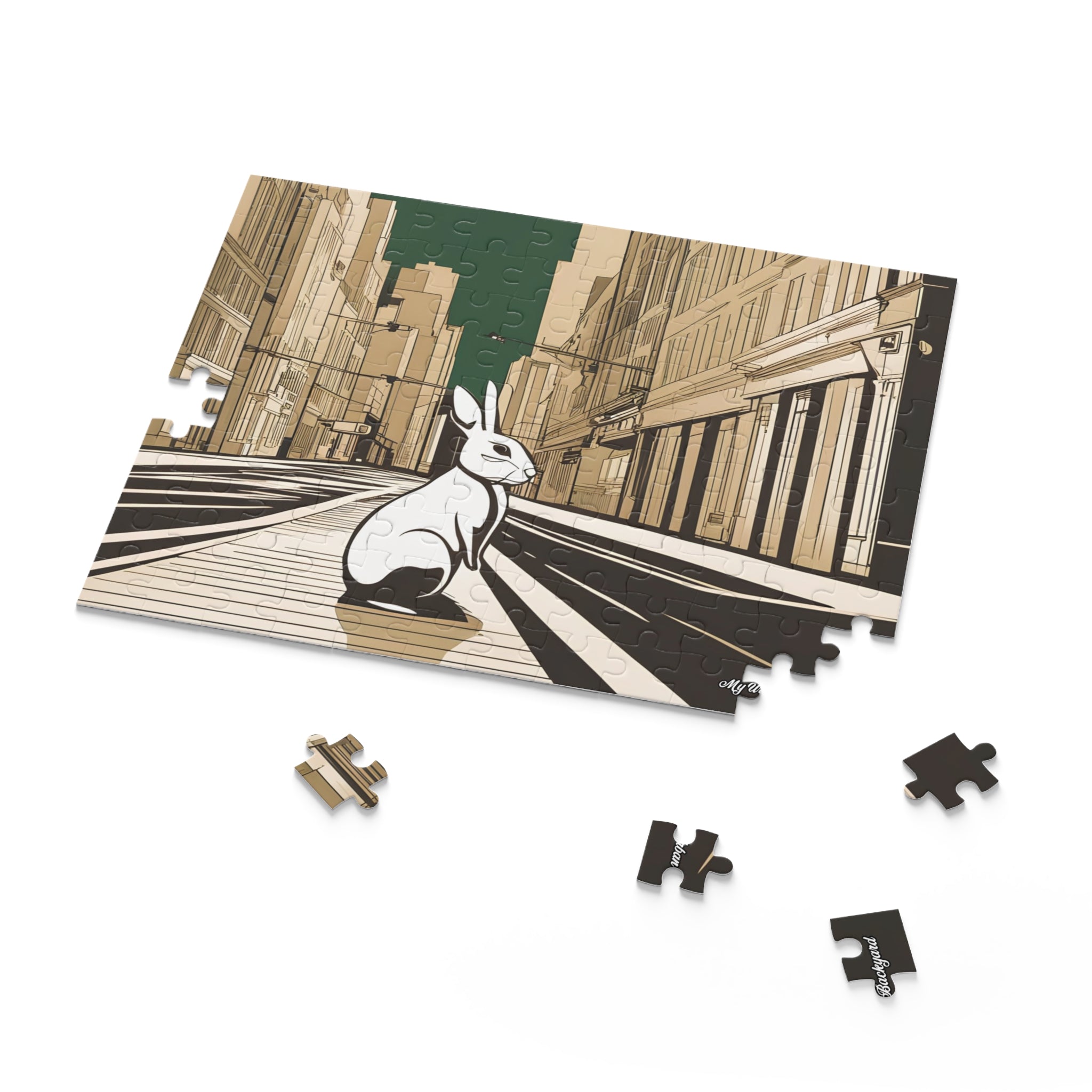 City Rabbit, Jigsaw Puzzle, (120, 252, or 500-Piece)