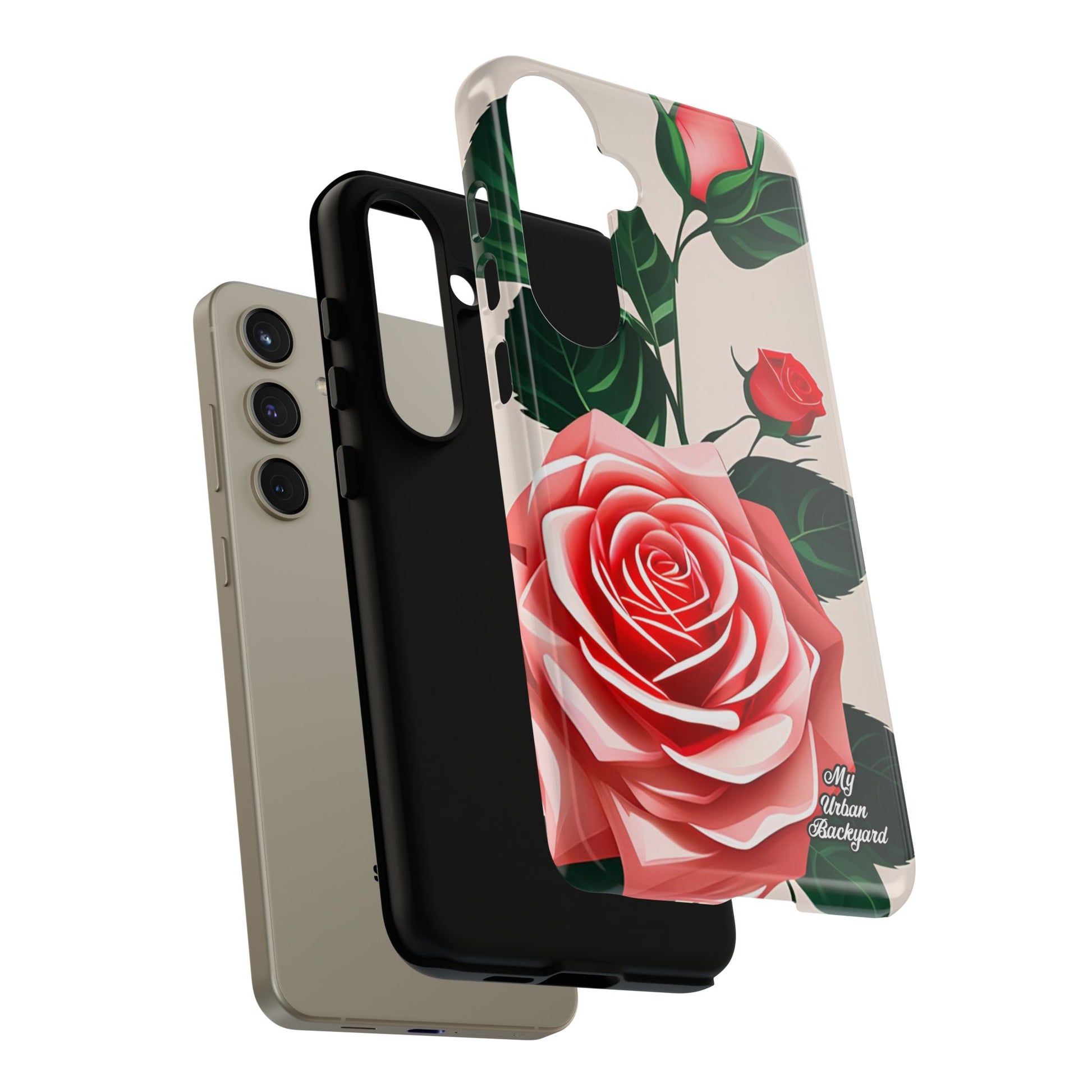 Pink Rose Flowers, Cell Phone Case - Apple, Samsung, Google Pixel