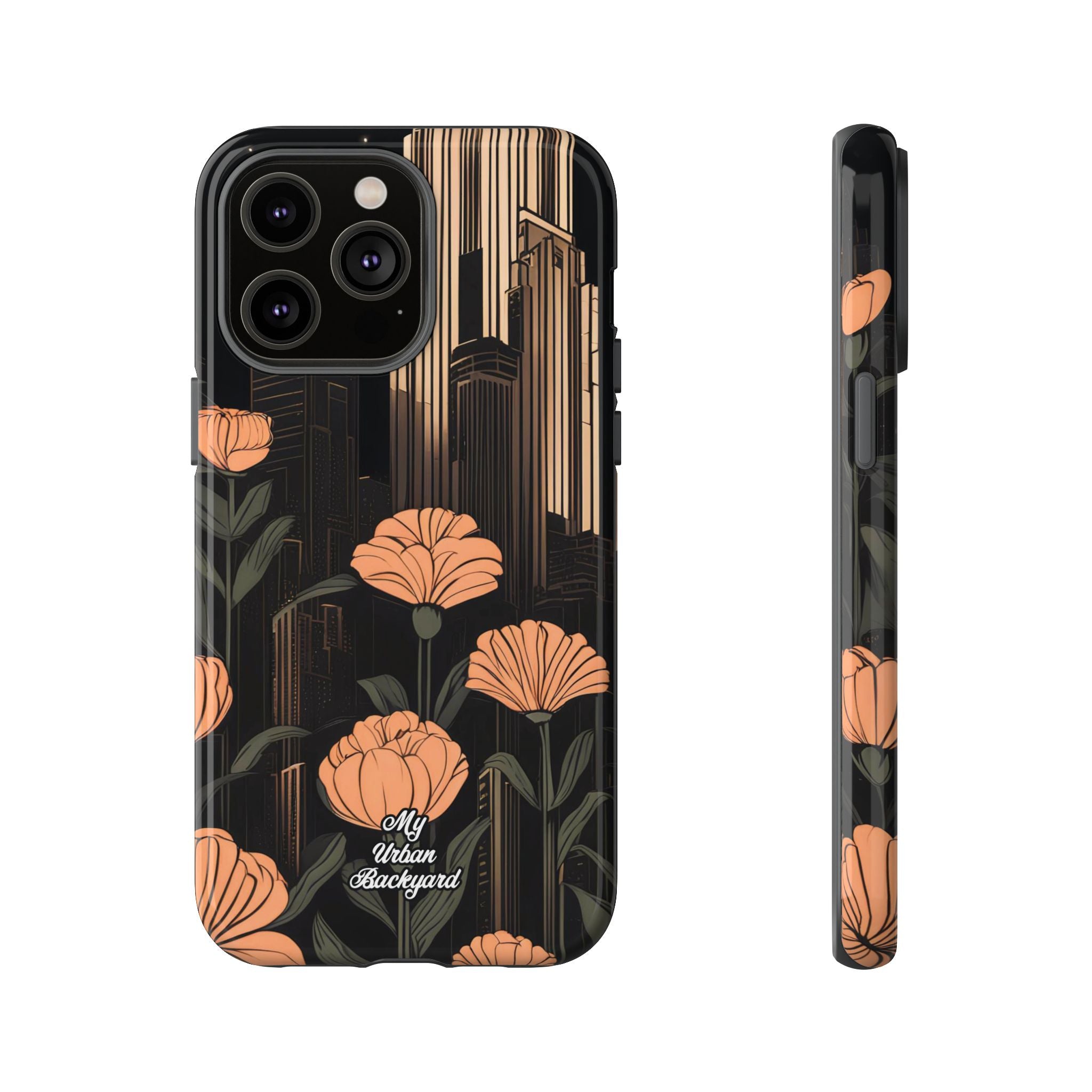 Urban Evening with Flowers, Cell Phone Case