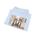 Cute Tabby Kittens Hooded Sweatshirt, Cozy Gift for Pet Owners, Cat Mom Hoodie, Cute Cat Sweatshirt, Cat-Themed Apparel, Animal Lover Gift