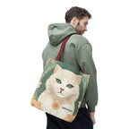 Blanca Purrington, Cat Tote Bag with Cotton Handles For Everyday Use, 3 Sizes