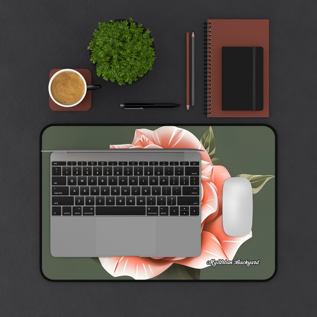 Rose Flower Desk Mat, Elegant Workspace Decor, Ideal Gift for Home Office, Stylish Mouse Pad, Perfect for Flower Lovers, 3 Sizes